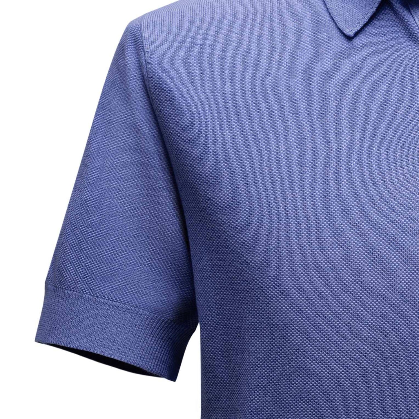 Short sleeved piqué polo shirt dark periwinkle