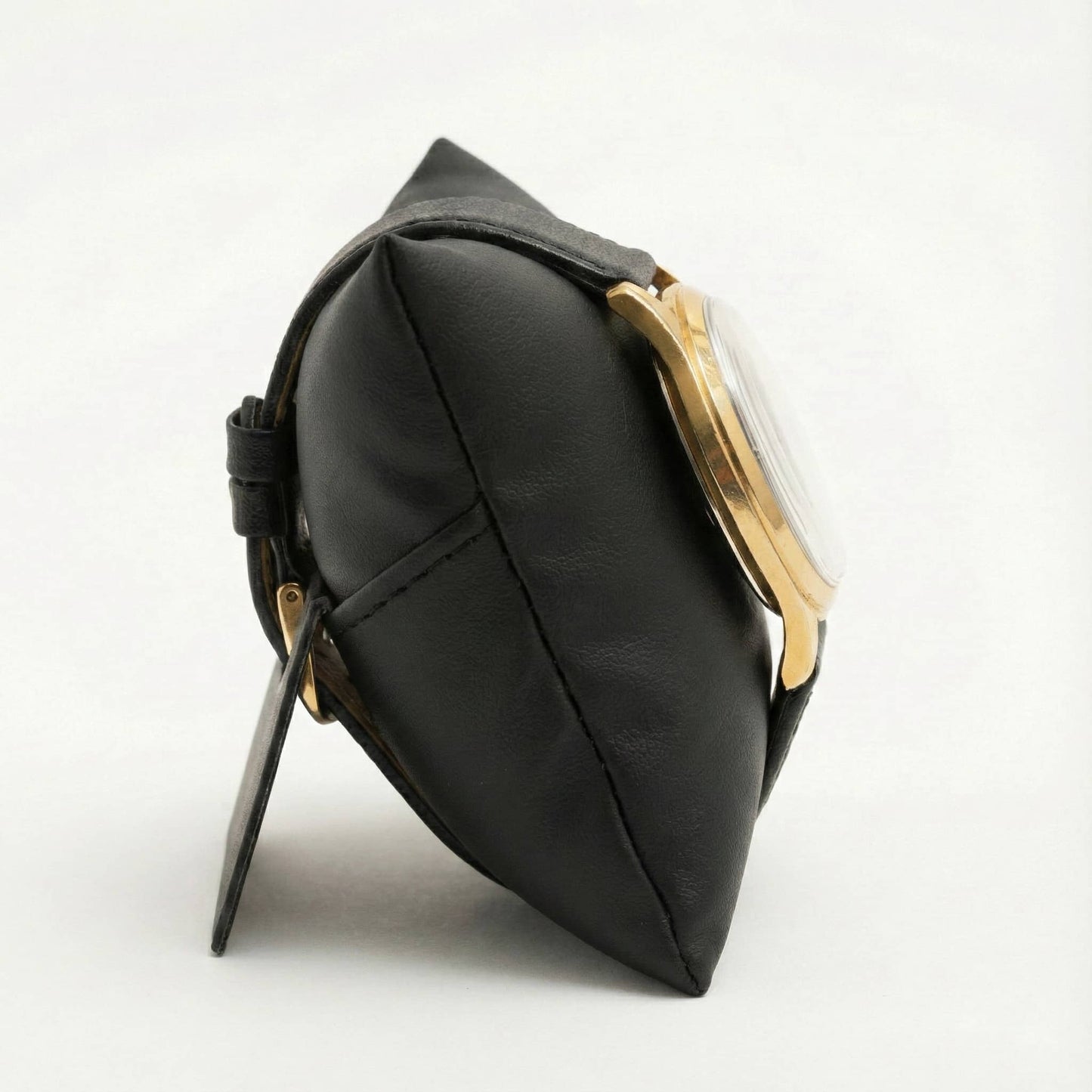 Vintage Anker 21 Jewels Yellow Gold Watch - Black Dial - Mechanical Movement