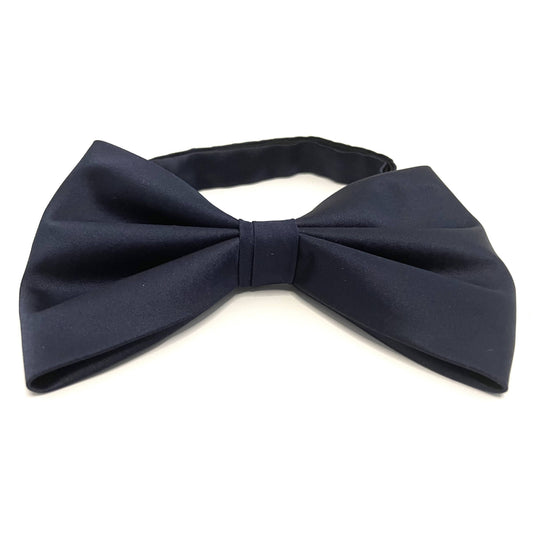 Large format navy blue bow tie