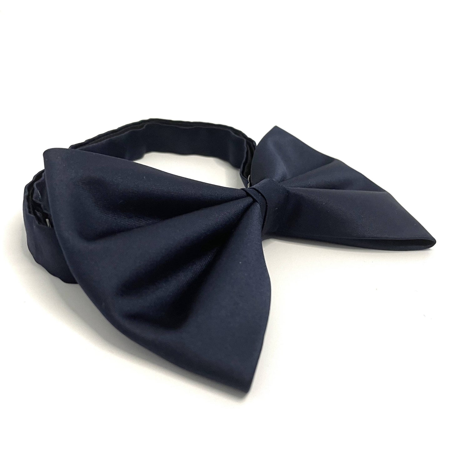 Large format navy blue bow tie