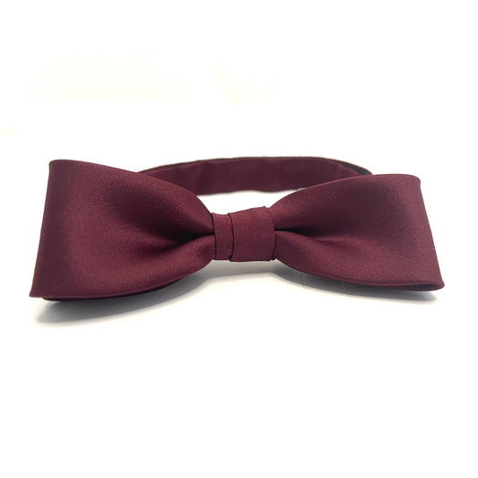 Burgundy slim bow tie