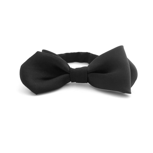 Black rounded-end bow tie