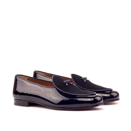 Black Patent Belgian Slipper