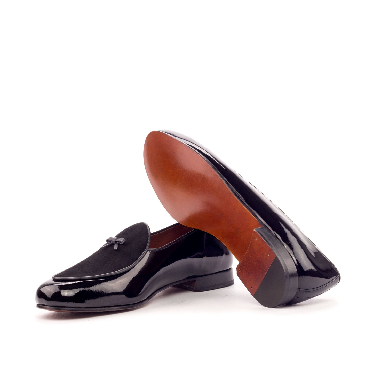 Black Patent Belgian Slipper