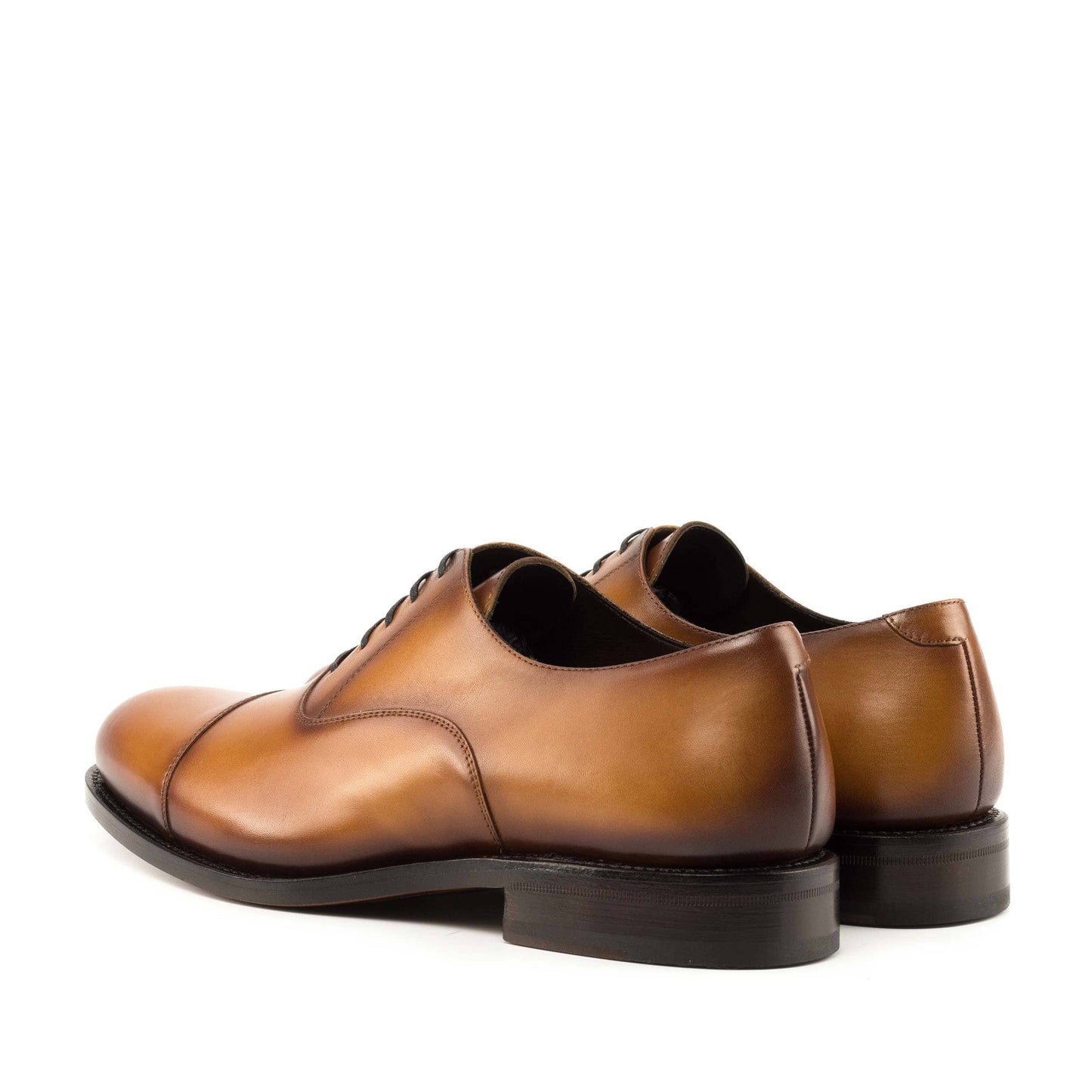 Cognac calf leather Oxford shoe