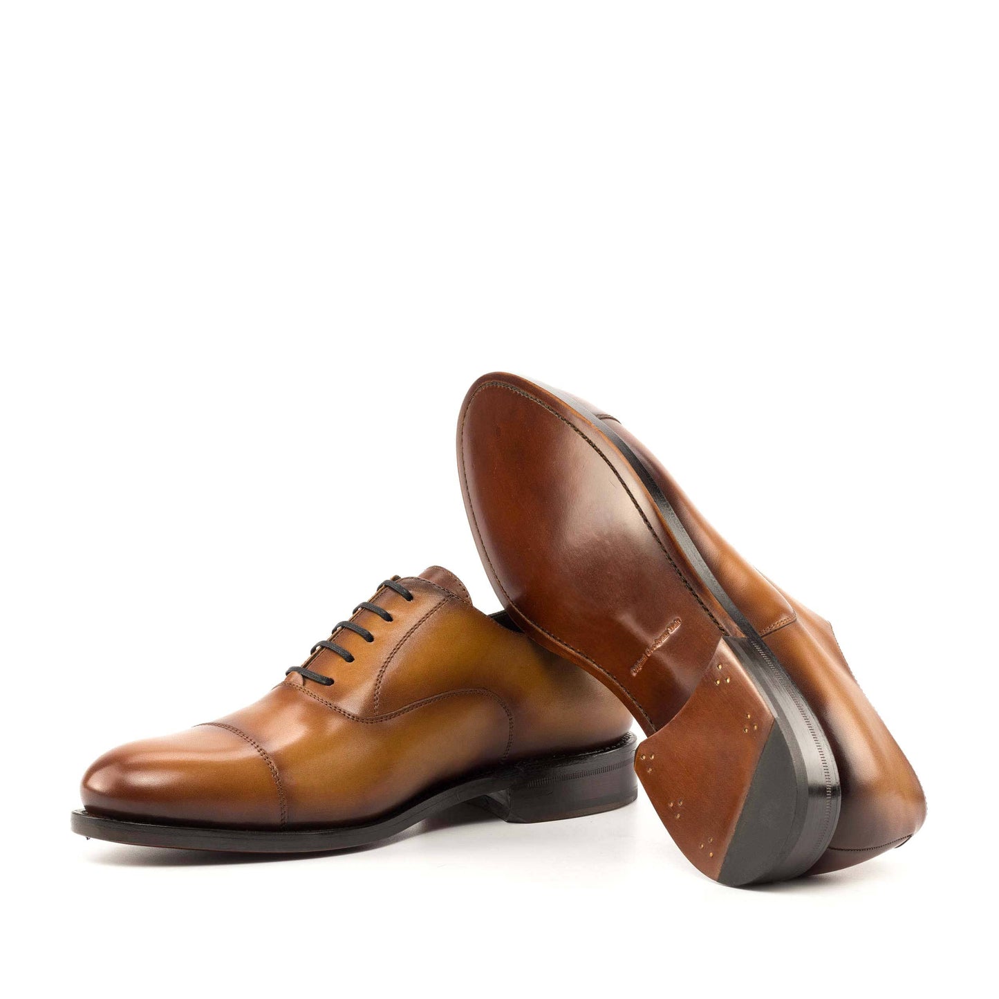 Cognac calf leather Oxford shoe