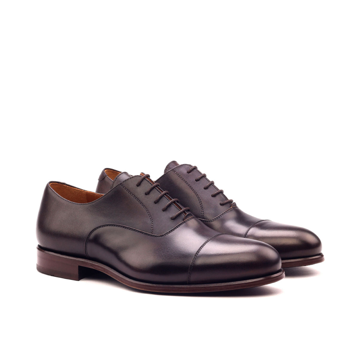 Souliers Richelieu en cuir de veau brun