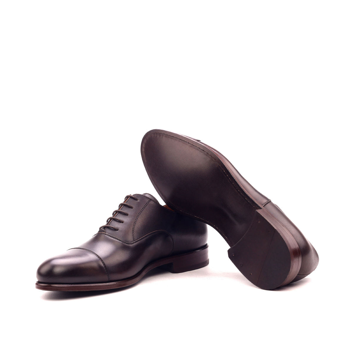 Souliers Richelieu en cuir de veau brun