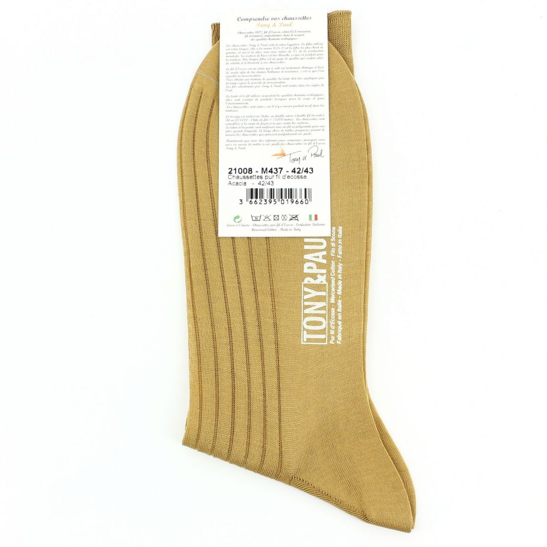 Chaussettes fil d'Écosse acacia