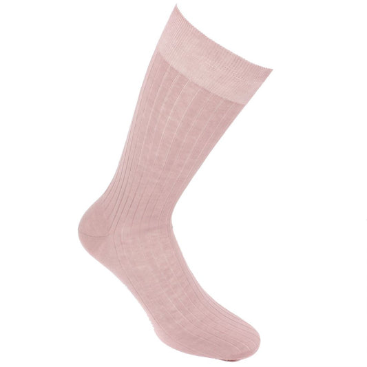 Chaussettes fil d'Écosse rose layette