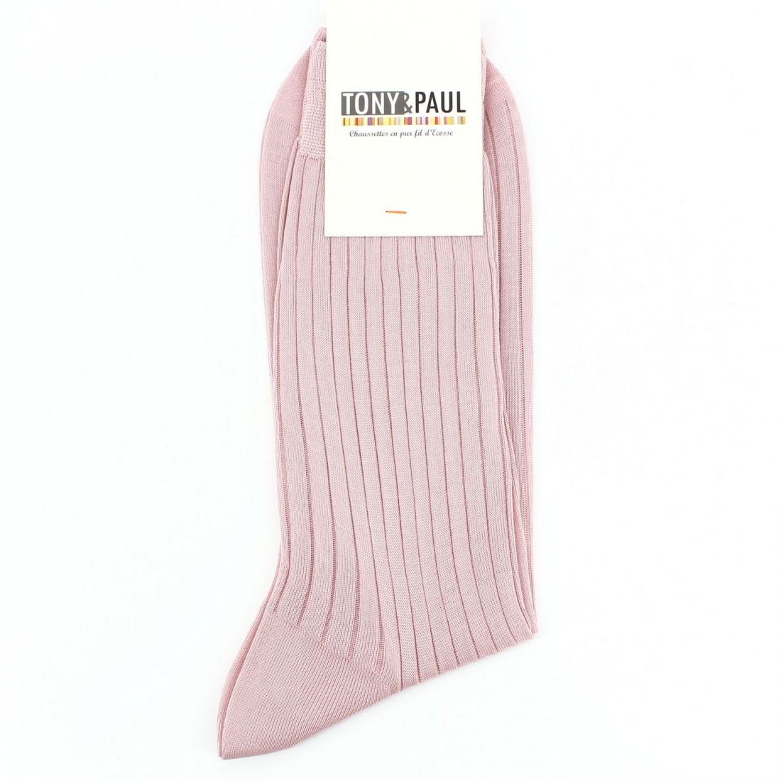 Chaussettes fil d'Écosse rose layette