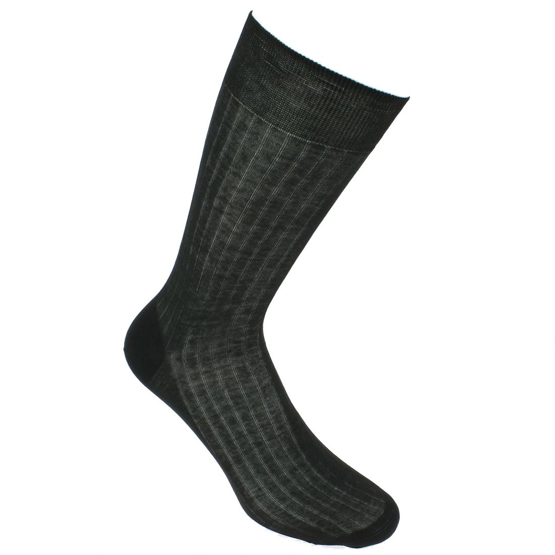 Chaussettes fil d'Écosse noir charbon