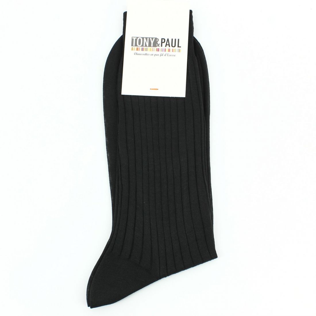 Scottish thread black charcoal socks