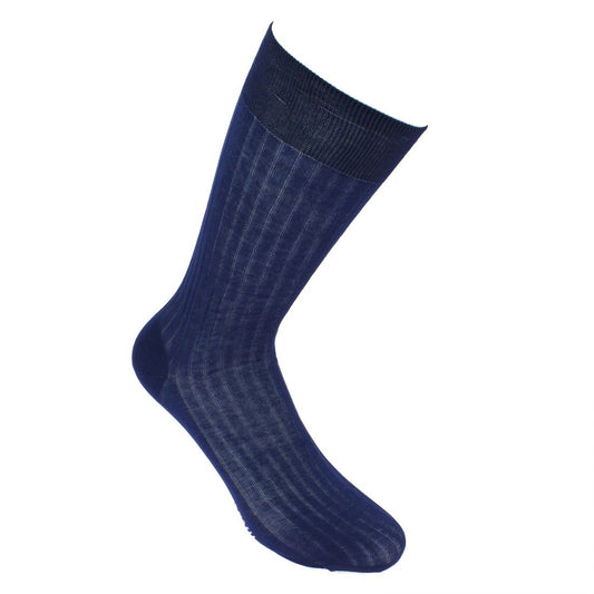 Chaussettes fil d'Écosse bleu Bonaparte