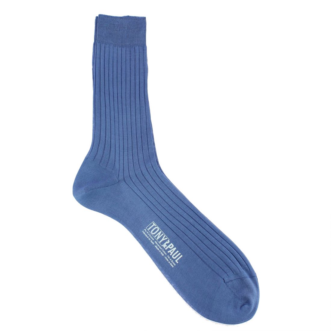 Chaussettes fil d'Écosse bleu océan