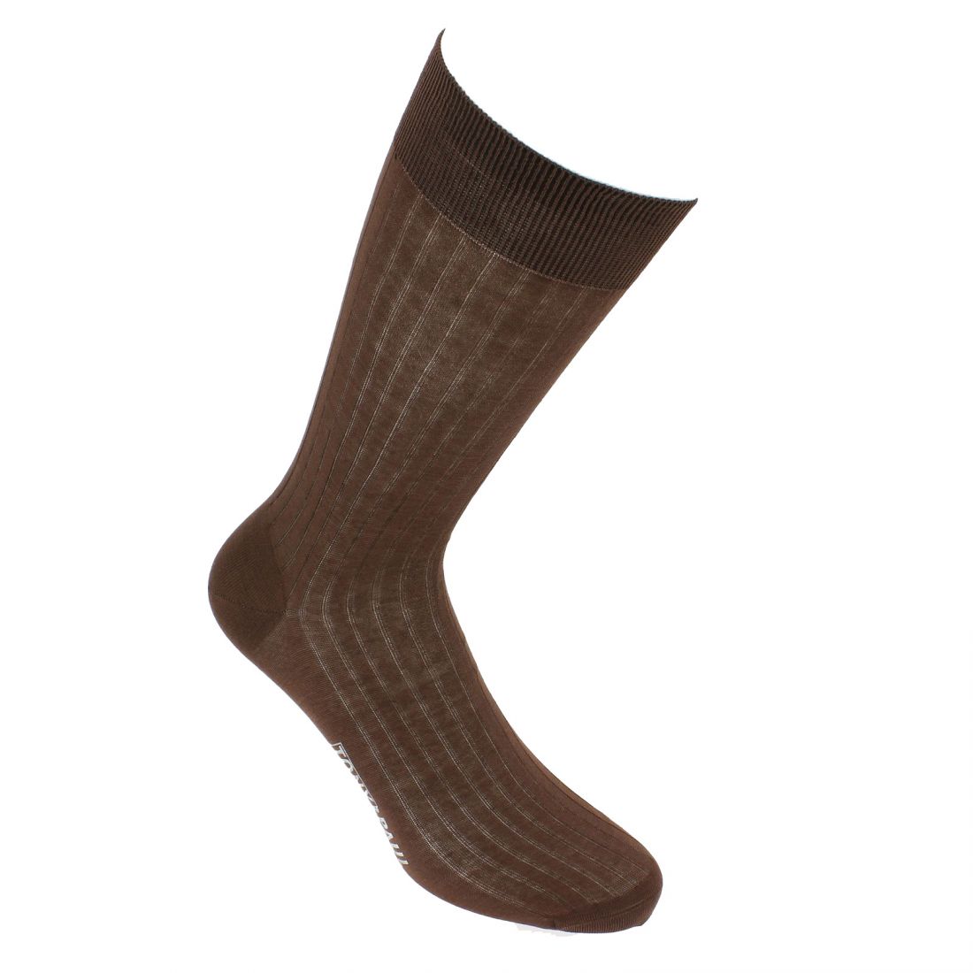 Chaussettes fil d'Écosse marron acajou