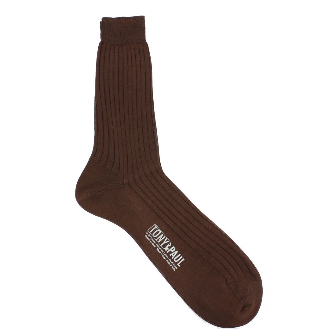 Chaussettes fil d'Écosse marron acajou