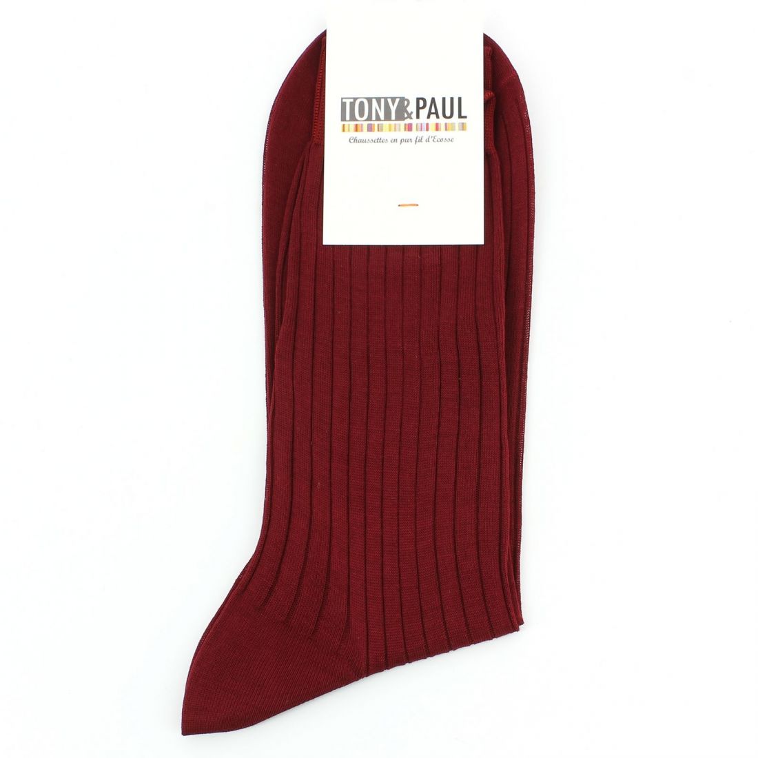 Chaussettes fil d'Écosse bourgogne