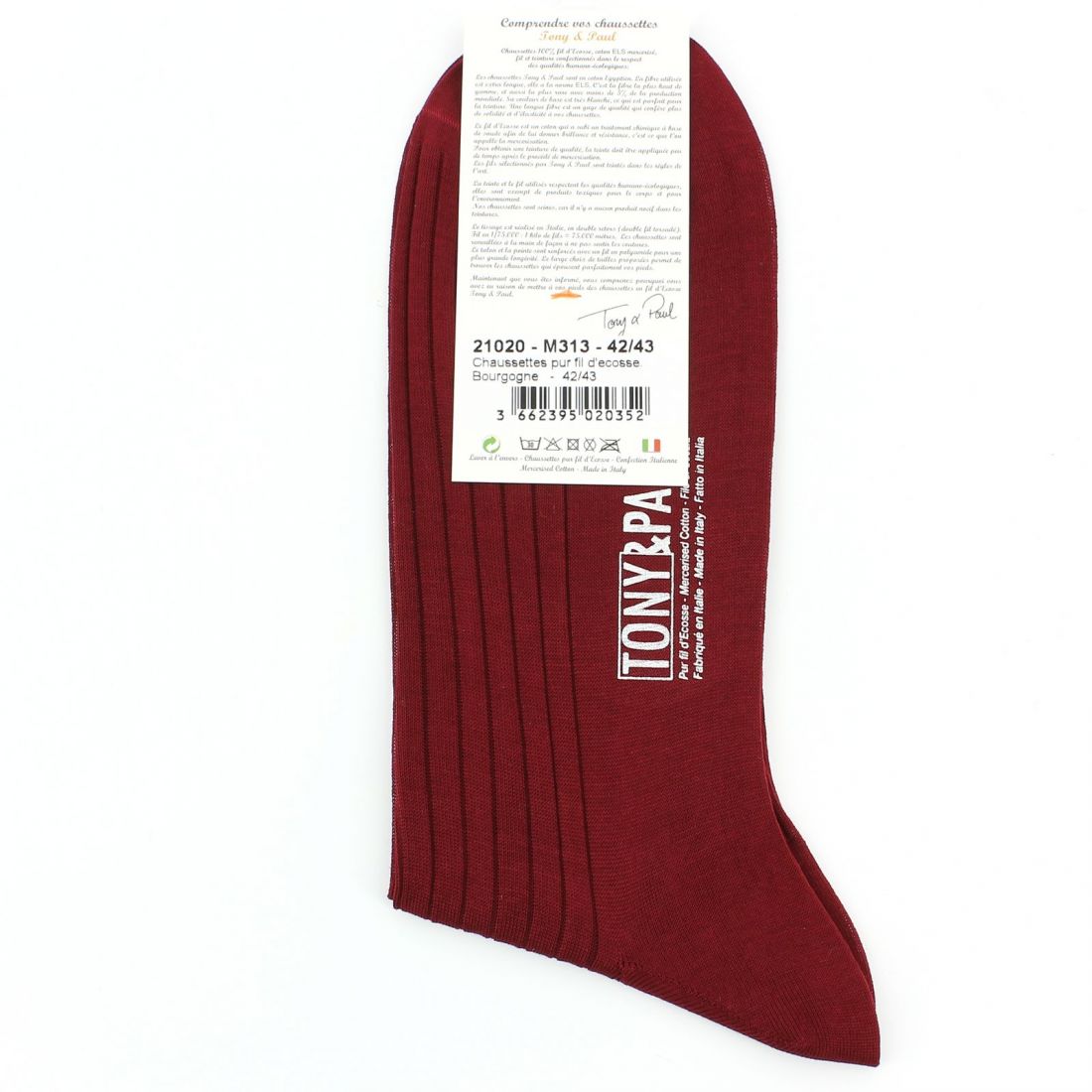 Scottish thread burgundy socks