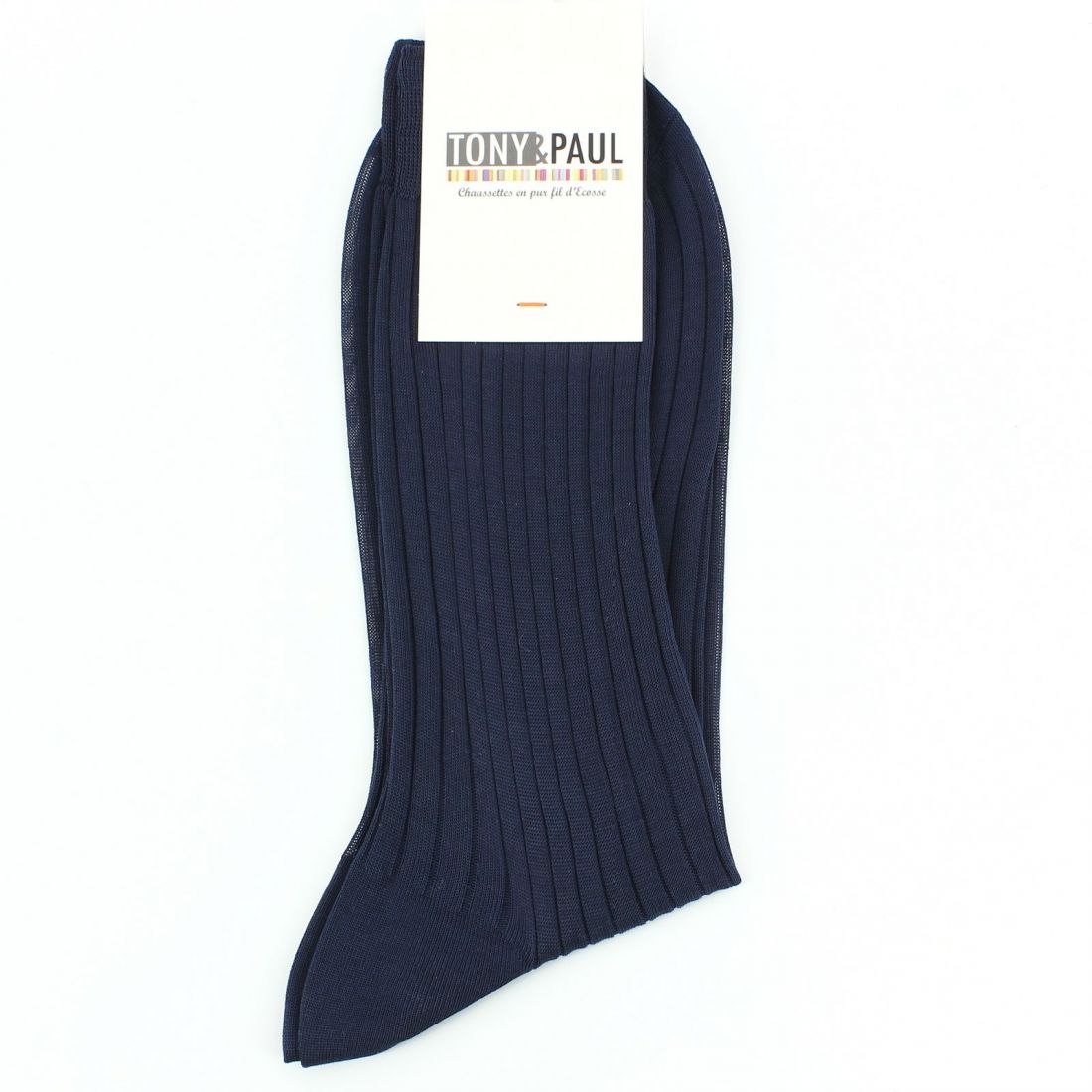 Scottish thread navy blue socks