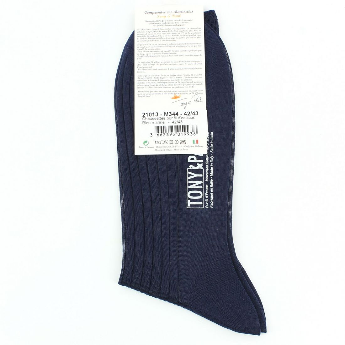 Scottish thread navy blue socks