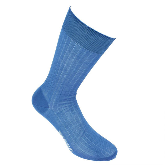 Chaussettes fil d'Écosse bleu océan