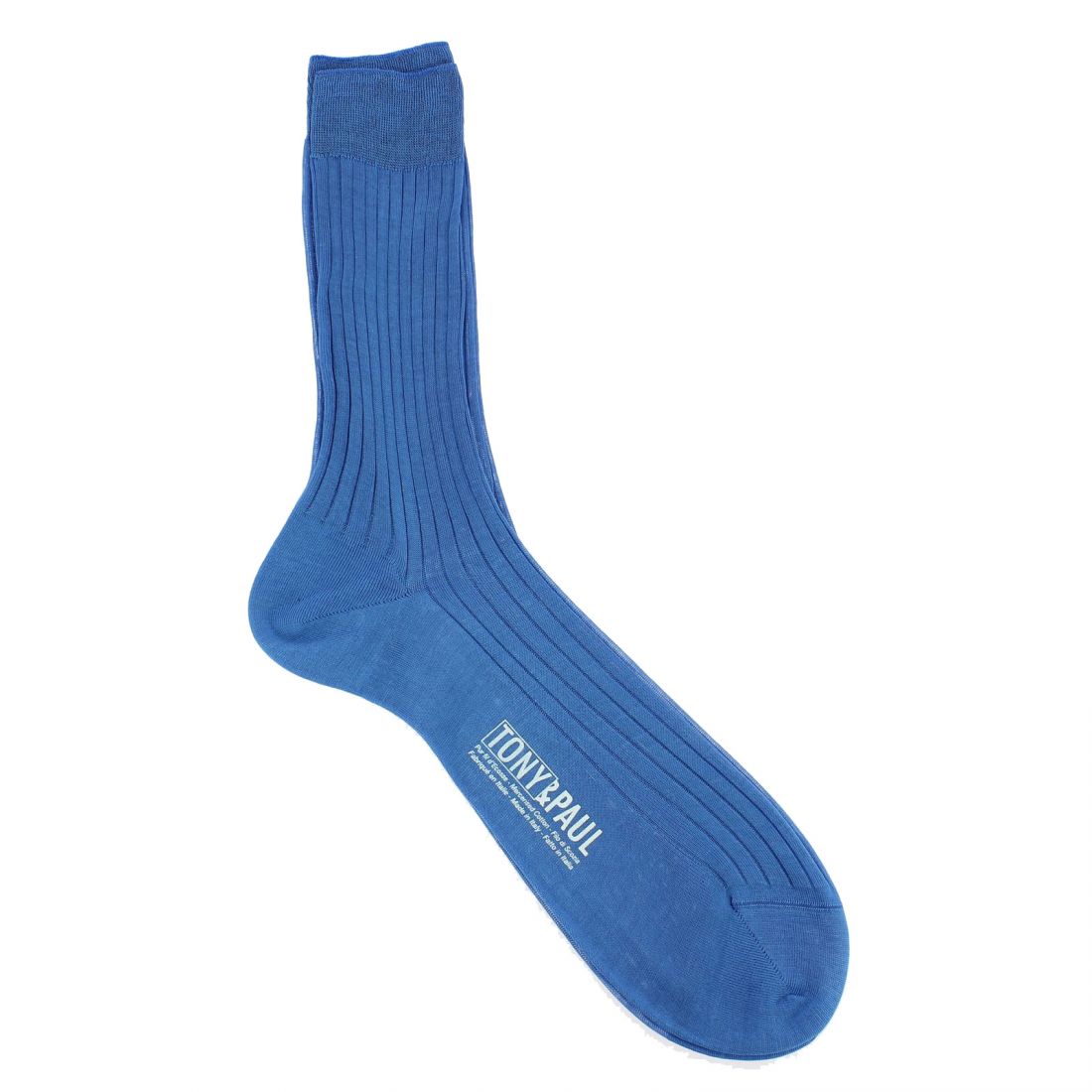 Chaussettes fil d'Écosse bleu océan