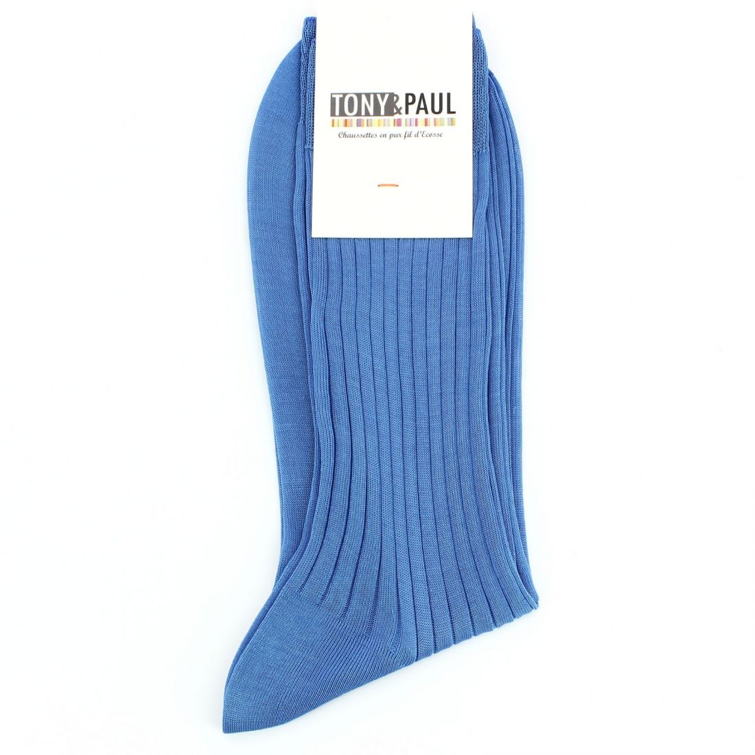 Scottish thread ocean blue socks