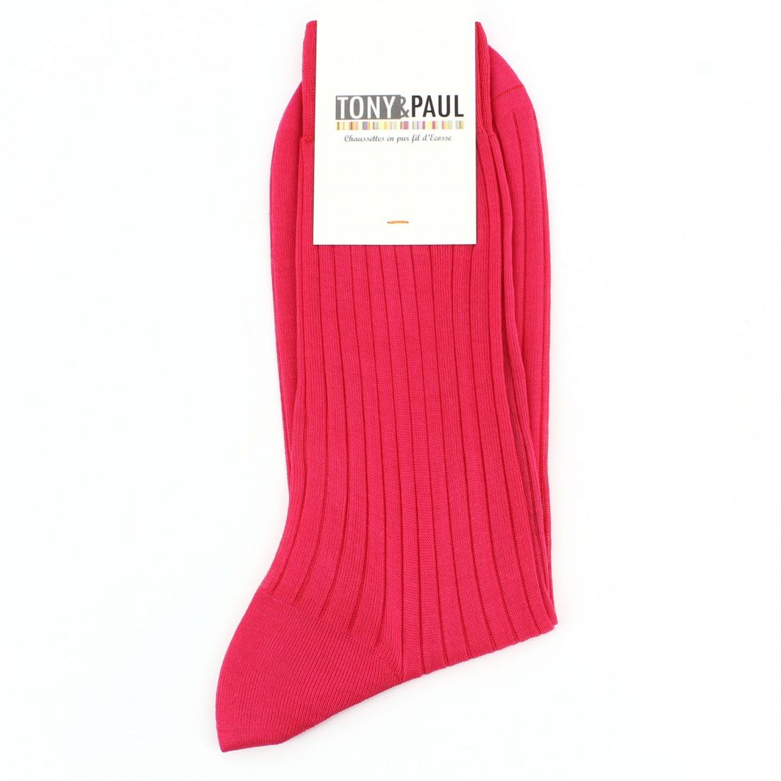 Chaussettes fil d'Écosse rose fuchsia