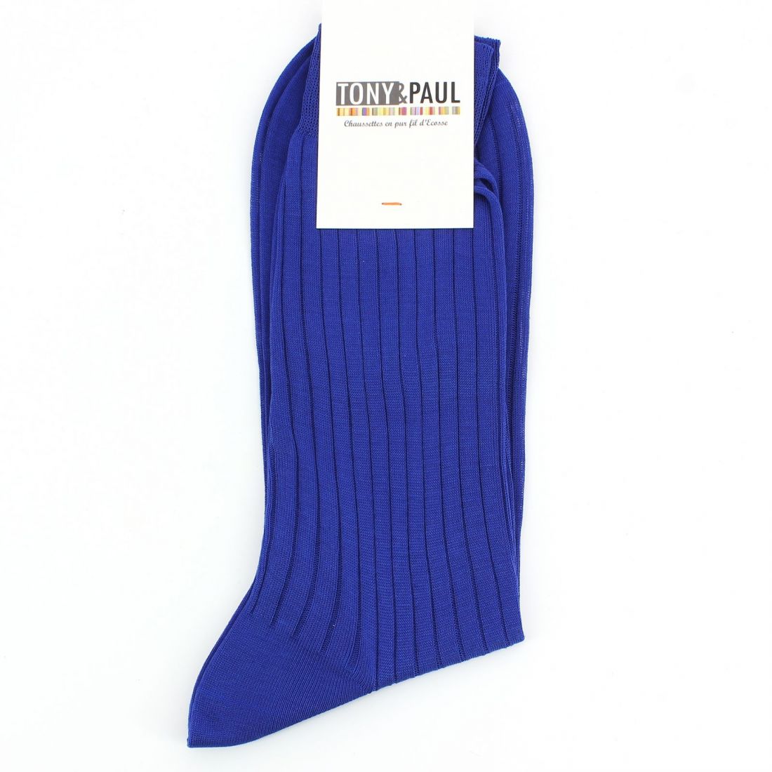 Chaussettes fil d'Écosse bleu royal