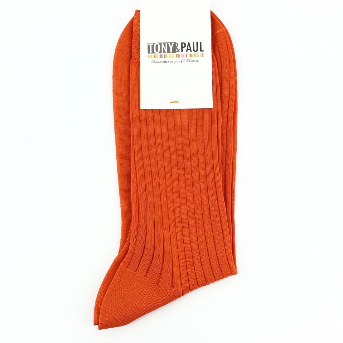 Chaussettes fil d'Écosse orange de Séville