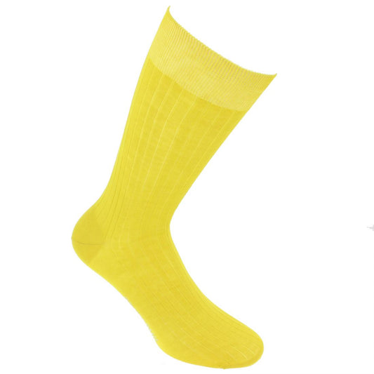 Chaussettes fil d'Écosse jaune tournesol